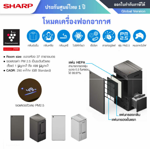 SHARP Air Purifier DW-T30FB-06