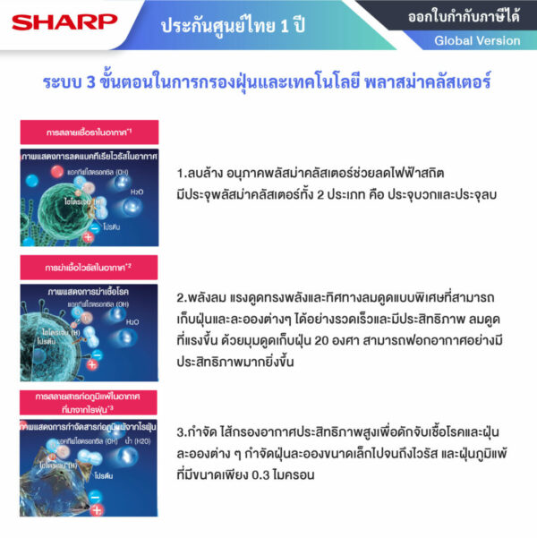 SHARP Air Purifier DW-T30FB-10