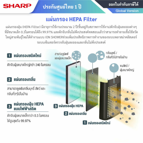SHARP Air Purifier DW-T30FB-11